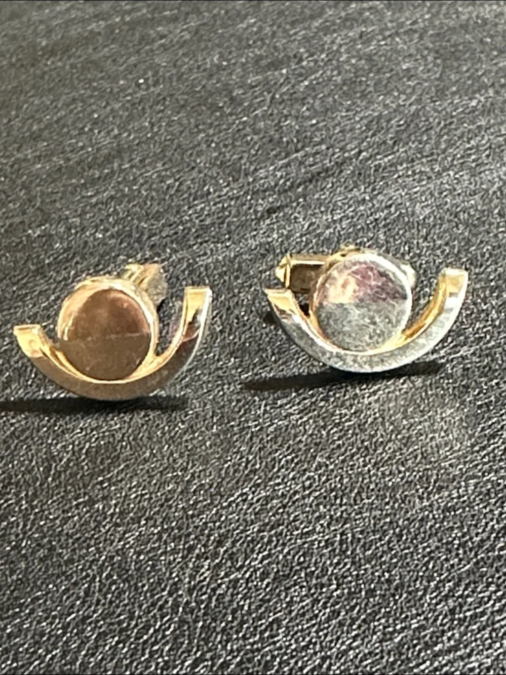 SWANK Gold Tone Cuff Links
